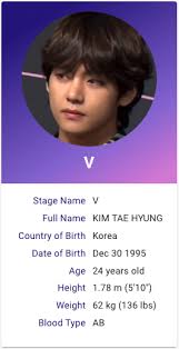 Kim Taehyung V Bts Profile Bts Ages Bts New Song Bts Korea