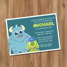 Monsters Inc Monsters University Inspired Birthday Party Invitation Digital Diy Monster Inc Birthday Monsters Inc Party Supplies Monster Inc Party