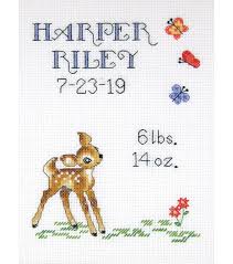 Ebay.co.uk has been visited by 1m+ users in the past month Janlynn 5 X7 Counted Cross Stitch Kit Baby Deer Birth Sampler Joann In 2020 Birth Sampler Cross Stitch Baby Cross Stitch Patterns Counted Cross Stitch Kits