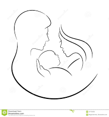 Parents with children parents with children spend leisure together. Mom Dad Baby Mom Drawing Baby Drawing Art