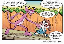 karikaturiks gulumse biraz pembe pantermi olur karikatur mizah komik