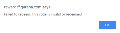 Kode yang sudah kadaluarsa tidak bisa dipakai. Redemption Codes Garena Free Fire