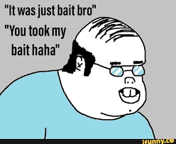 It Was Just Bait Bro You Took My Bait Haha