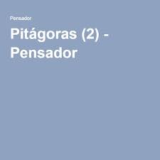 Pitagoras Pitagoras Pensadores Pensamentos