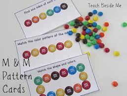 M M Math Pattern Cards Math Patterns Card Patterns Preschool Patterns