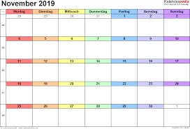 15 fabelhaft dienstplan muster ausdrucken foto. Kalender November 2019 Als Pdf Vorlagen