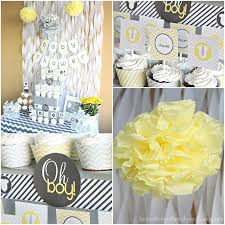 Baby shower balloons are amazing decorations for a girl, boy, and neutral showers. Gray Yellow Baby Shower Decorating Ideas Love Of Family Home
