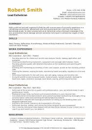 I have more than ten years of practical experience and bring a love for the job that is unsurpassed. Esthetician Resume Samples Qwikresume