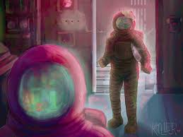 You Stole My Color This Took Me Six Hours There S Just Something About Among Us That S Really Likeable Huh Amon In 2020 Kawaii Anime Horror Art Art
