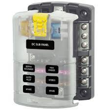 Iztoss blue led 3 gang 5pin rocker switch panel. Blue Sea 6 Position Below Deck Circuit Breaker Panel Pirates Cave Chandlery