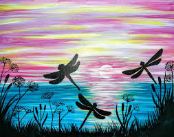 Lt P Gt Use Promo Code Paintme40 To Save 40 Off All Your Tickets Let The Stress Melt Away While We Create This Be Painting Dragonfly Painting Night Painting