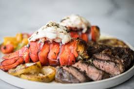 Place a lobster claw and half of a tail on top of each steak. Surf And Turf Steak And Lobster Tails Ahead Of Thyme