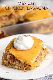 Pour the mixture into the prepared casserole dish. Easy Mexican Chicken Lasagna Casserole Low Carb Yum