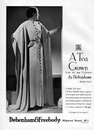 Black And Blue Wigmore Street The Tea Gown Tea Gown Vintage Gowns Black White Vintage