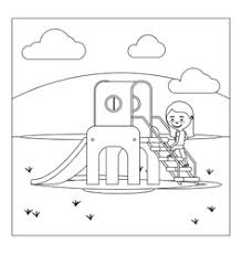 Book coloring free playground safety. Kids Drawing Playground Vector Images Over 2 400