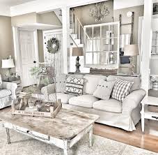 Whites and pastels are favorite colors and if fabric is new, it can be tea stained to create a worn, vintage look. 5 Ways To Decorate With Old Windows Bless This Nest Shabby Chic Living Room Design Farm House Living Room Shabby Chic Living Room