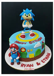 Mario bros cake, full of little details, it has mario, sonic and luigi, all made out of fondant. Ultra Sonic Cake Jocakes