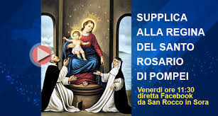 Questa supplica, col nome di atto d'amore alla vergine, venne composta nel 1883 dal beato bartolo longo, che sollecitava i fedeli a recitare un ave maria alla fine delle preghiere da lui composte: Sora Venerdi Alle 11 30 Supplica Alla Regina Del S Rosario Di Pompei Diretta Tg24 Info