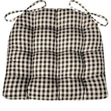 The dorel living emerie checkered pattern accent chair is a unique piece that will. Farmhouse Check Black White Checked Chair Pad Latex Foam Fill Barnett Home Decor