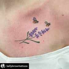 Posted Withrepost Kellybrowntattoos Really Enjoyed Doing This One On Saturday Would Love To Do More Like This Spo Lavender Tattoo Mom Tattoos Bee Tattoo