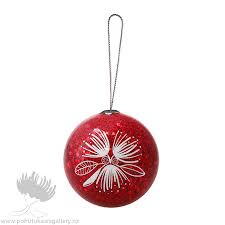 New Zealand Xmas Ball Decoration Glitter Pohutukawa Ball Decorations Christmas Decorations Xmas
