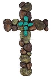 Pebble Rock Layered Wall Cross Stone Crafts Pebble Art Rock Crafts