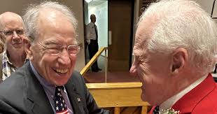 Nelson leads final concert at Waterloo Christian School.