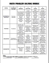 Math Problem Solving Rubric Student Friendly Math Problem Solving Rubrics Math Story Problems