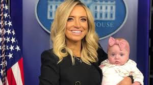 I want my daughter to grow up in president trump's america. New Trump Press Secretary Brings Infant Daughter To First Briefing Nrl News Today