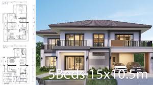 The best 5 bedroom house floor plans find 1 2 3 story designs with 5 beds small 5br layouts modern 5bed plans more call 1 800 913 2350 for expert help. House Design Plan 15 5x10 5m With 5 Bedrooms Home Ideas