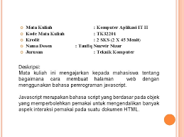 Matriks & ruag vektor : Pendahuluan Mata Kuliah Kode Mata Kuliah Kredit Nama