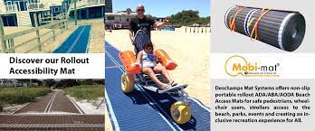 Ideal for wheelchair users, the trackway is made of rubber and represents a simple and affordable alternative to relaying paths. Mobi Mat Portable And Removable Roll Out Mat By Dms Inc