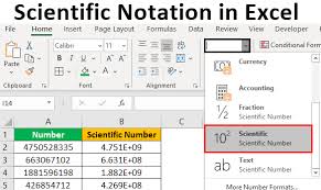 scientific notation in excel how to use for scientific