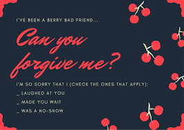 Saying sorry means you acknowledge your mistake. Free Printable Customizable Apology Card Templates Canva