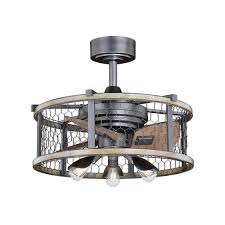 Patriot Lighting Brooklyn 21 Natural Iron With Distressed Faux Wood Outdoor Led Fandelier Ceiling Fan Bathroom Ceiling Fan Chandelier Ceiling Fan In Kitchen