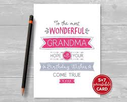 Birthday Card For Grandmother Printable Birthday Card For Grandma To The Most Wonderful Etsy Birthday Cards For Boyfriend Birthday Cards For Girlfriend Grandma Birthday Card