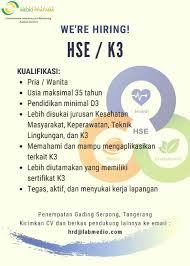 Cara mdaftar lowongan kerja dibatam sbgai cs khusus wanita usia 40 thn. Info Loker K3 Garuda Systrain Interindo Safety Training Consultant