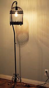 Bird Cage Floor Lamp Vintage Wrought Iron Birdcage Lamp With Filament Bulb 225 00 Via Etsy With Images Birdcage Lamp Caged Lamp Lamp