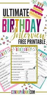 All of these trivia questions are categorised into the best categories for trivia quizzes. Annual Birthday Interview Questions Free Printable Cenzerely Yours