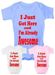 I Just Got Here Awesome Funny Babygrow Babies Gift Boy Girl Vest Babies Clothing Amazon Co Uk Clothing Baby Boy Gifts Girls Vest Baby Clothes