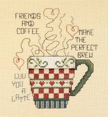 Use 2 strands of thread for cross stitch. Janlynn Cross Stitch Kit 5 Inch By 6 Inch Friends And Coffee Amazon In Home Kitchen
