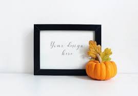 Styled Frame Mockup Autumn Pumpkin Styled Frame Mockup Design Mockup Free Free Psd Design