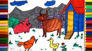 Please comment with any tutorial requests and make sure to subscribe!chick. How To Draw Farm Animals Duck Cow Pig Chicken And Coloring Pages For Kids Youtube