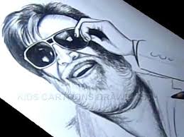 Portrait Of Kabali Rajini By Anbuchezhian Youtube Drawings Step By Step Drawing Cartoon Drawings