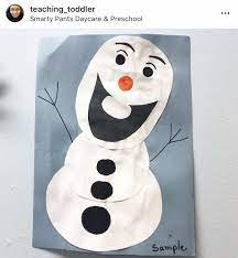 Oval Shape Toddlers Craft Olaf Shape Crafts Daily Crafts Arts And Crafts For Kids