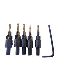 5pcs Countersink Drill Woodworking Bit Set Drilling Pilot