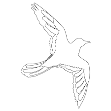 Simple Flying Bird Drawing For Kids Bird Design Bird Drawings Birds Flying Bird Illustration