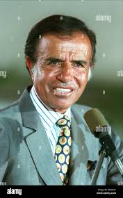 CARLOS MENEM PRESIDENT OF ARGENTINA 25 October 1998 Stock Photo
