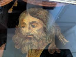 Antique 18th Century Reverse Print Glass Painted Staint John Luke and Mark  Trio