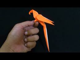 75 Cara Membuat Origami Burung Macaw Parrot Origami Binatang Youtube Di 2020 Origami Binatang Burung